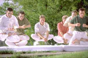 Mediante las t�cnicas de vuelo y�guico, Radin encontr� que la meditaci�n es un ambiente �ptimo para producir desviaciones an�malas en los RNGs.