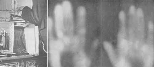 Las fotograf&iacute;as de Du Bourg de Bozas donde las manos de ciertos sujetos ps&iacute;quicos emit&iacute;an un "tubo de fuerza flu&iacute;dica".