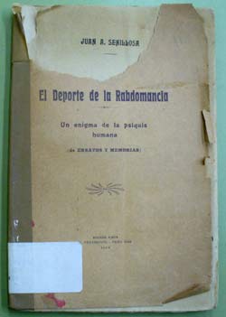 Portada del primer libro sobre radiestesia publicado en Argentina, en 1924, escrito por Juan A. Senillosa.
